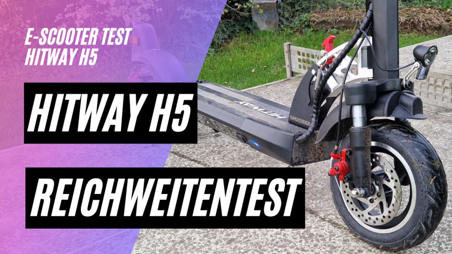 Hitway H5 Reichweitentest (48V, 10AH, 480W, Voll gefedert und Vollgummi Reifen)