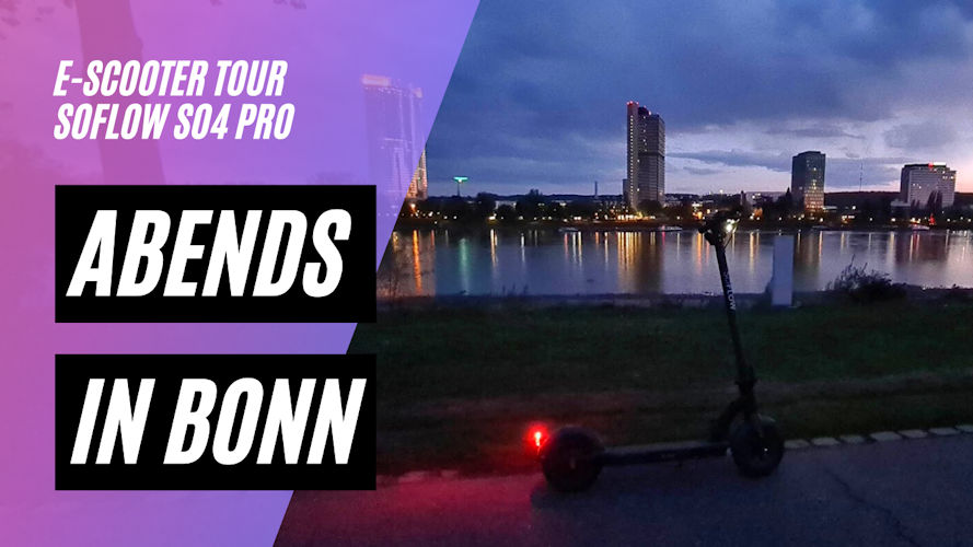 Mit dem Soflow So4 Pro Abends in Bonn im Eco Modus