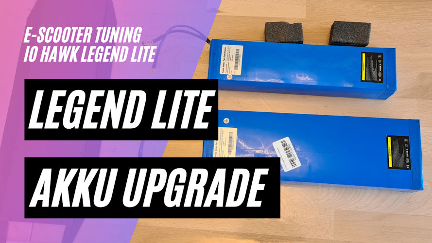 IO HAWK Legend LITE Akku Upgrade, Einbau des 18,2 AH Akkus