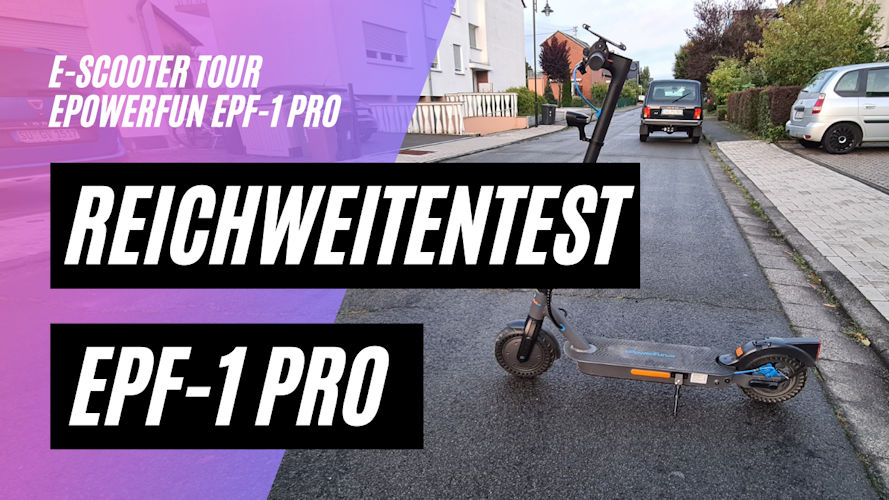 ePowerFun ePF-1 PRO Reichweitentest im Sport Modus (22,2 km bei 119kg Fahrergewicht)