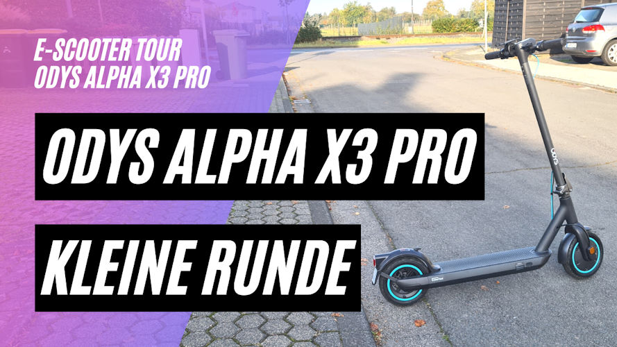 Kleine Runde mit dem ODYS Alpha X3 PRO (36V, 12AH, 432WH, 300/600W Motor)