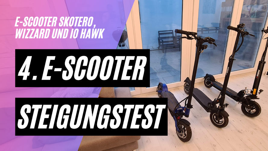Steigungstest 4: Langstrecke, Skotero Extreme XR, Wizzard 2.5 Plus eKFV, IO HAWK Legend LITE (117kg)
