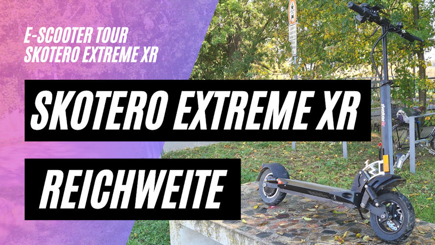 Reichweitentest mit dem Skotero Extreme XR. Kann er den Wizzard schlagen? Duell der 26AH E-Scooter