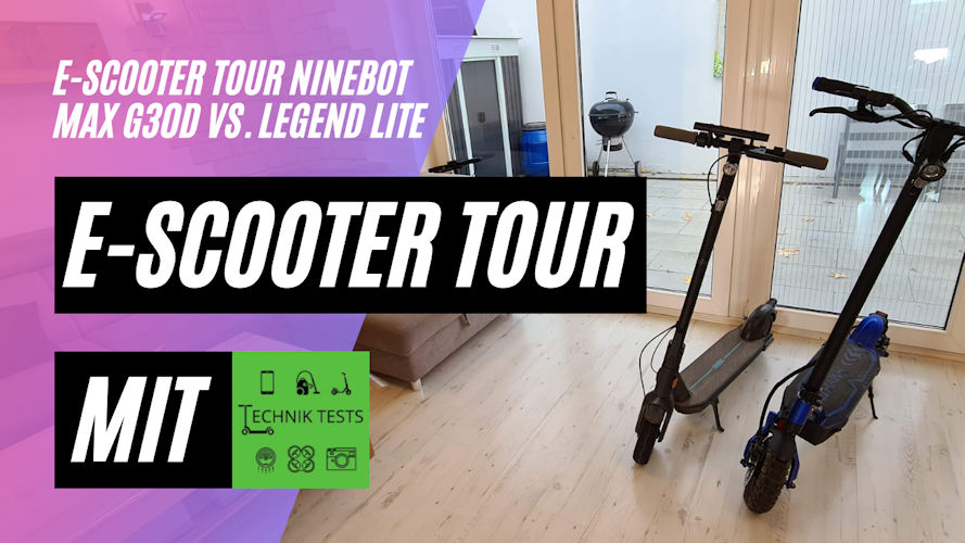 E-Scooter Tour mit Michael vom Kanal Technik Tests von Wissen nach Freudenberg. Legend Lite Vs. G30D