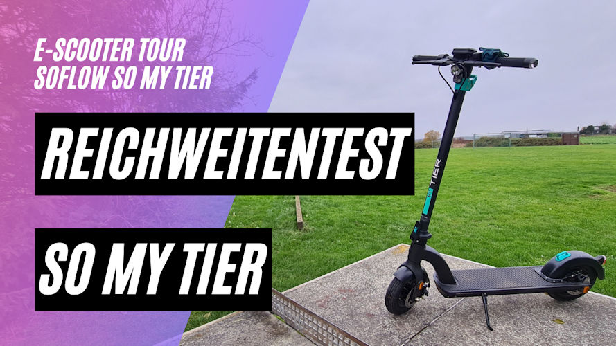 SO MY TIER Reichweitentest (48V 500W 10,5AH 17kg 150kg Zuladung) Kein Getriebemotor