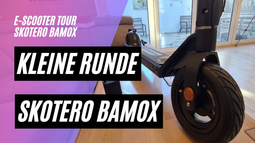 Kleine Runde mit dem Skotero Bamox (36V; 7,8AH; 350W; 10 Zoll; Fuß Pedal)
