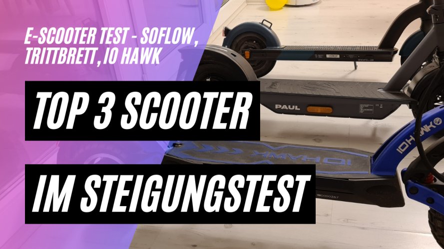 Die meiner Ansicht drei stärksten E-Scooter auf dem deutschen Markt, So4 Pro, Paul Touring, Legend