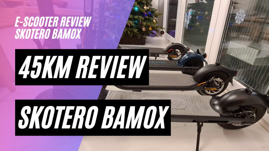 Skotero Bamox Review nach ca. 45km (36V, 7,8AH, 280,8WH)