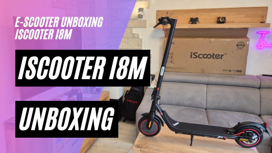 iScooter i8M - Unboxing und Probefahrt (36V; 5,2AH; 420W)