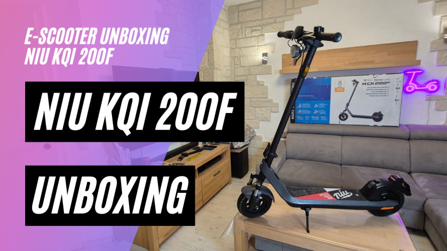 NIU KQi 200F - Unboxing und Probefahrt (48V; 7,8AH; 350W)