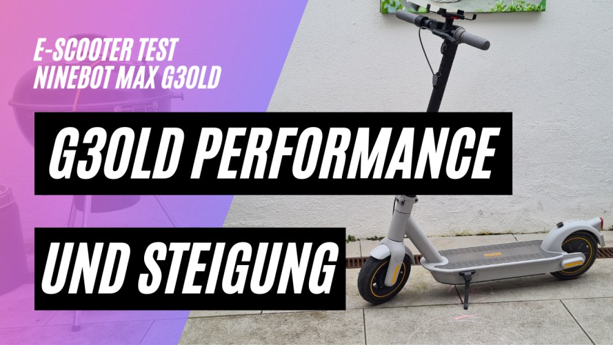 Ninebot Max G30LD Steigleistung und Performance (36V; 10,2AH; 350W; 10 Zoll)