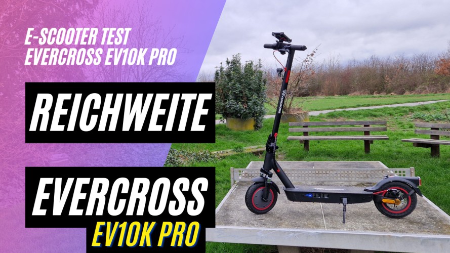 EVERCROSS EV10K Pro - Reichweitentest (36V 10,4AH, 400W) - vergleichbar RCB EV10K Pro