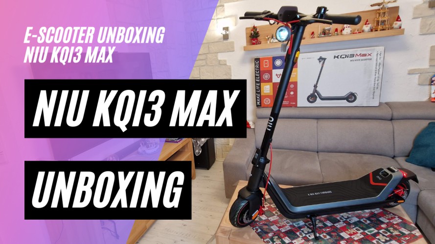NIU KQi3 MAX - Unboxing (48V, 13AH, 450W) 120kg Zuladung