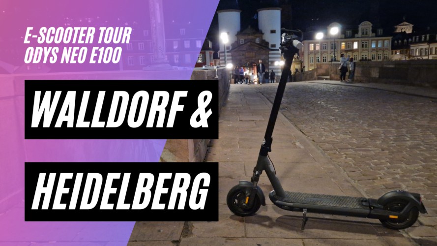 ODYS NEO E100 Tour von Walldorf nach Heidelberg (54V; 12,5AH; 500W; 140kg)