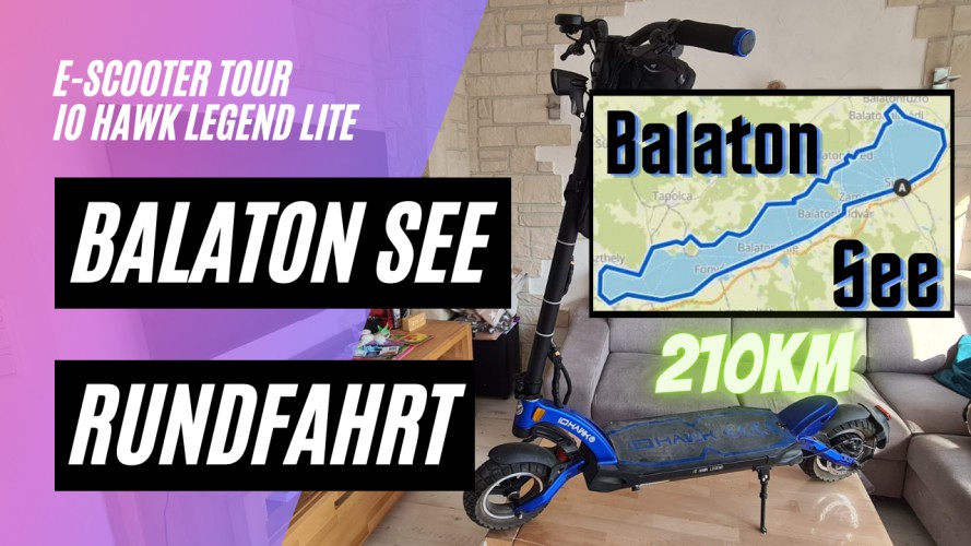 210km Umrundung des Balaton Sees mit dem IO HAWK Legend Lite (28,6AH)