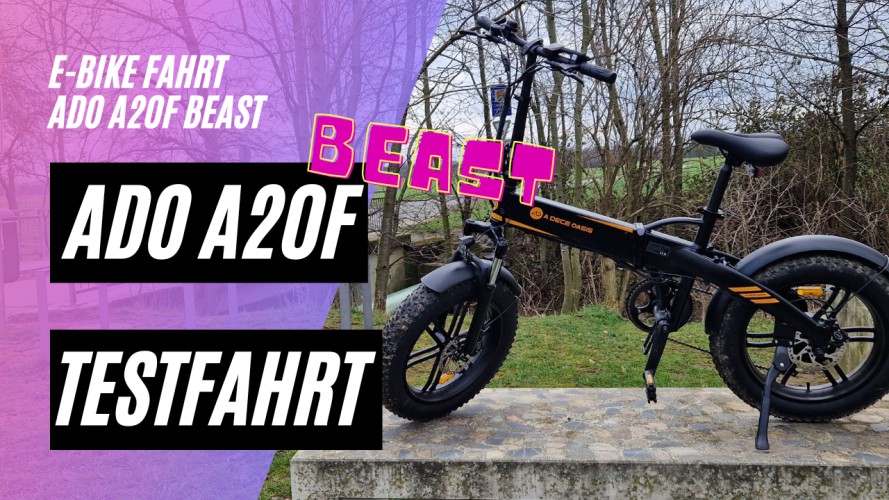 ADO A20F Beast - Testfahrt (36V; 14,5AH; 250W, 25/km/h) Fatbike, Straßenzugelassen