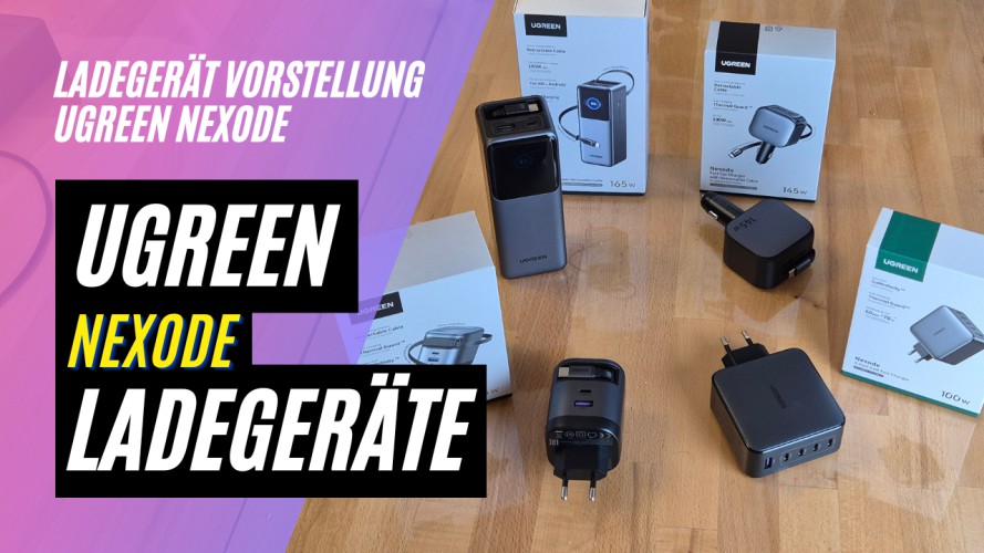 UGREEN Nexode Ladegeräte (Einziehbares Kabel Serie und 100W Ladegerät)