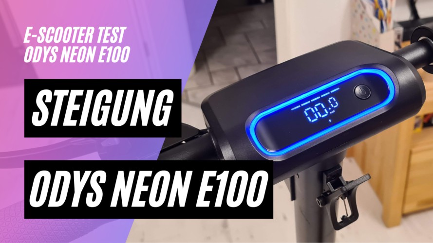 ODYS NEO E100 Steigung und Performance (54V; 12,5AH; 500W; 140kg)