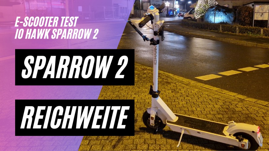 IO HAWK Sparrow 2 Reichweitentest (48V, 20AH, 500W)