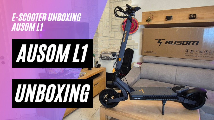 AUSOM L1 - Unboxing (48V; 20,8AH; 500W)