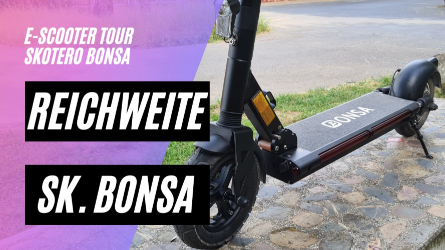 Skotero Bonsa Reichweitentest (48V, 13AH, 500W)