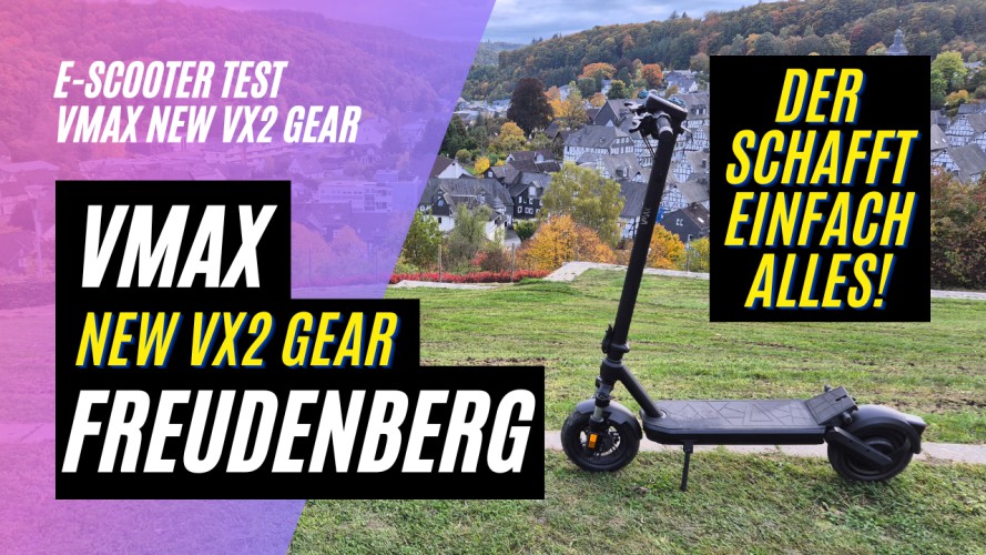 VMAX NEW VX2 Gear - Bergtest in Freudenberg (48V; 10,4AH; 500W)