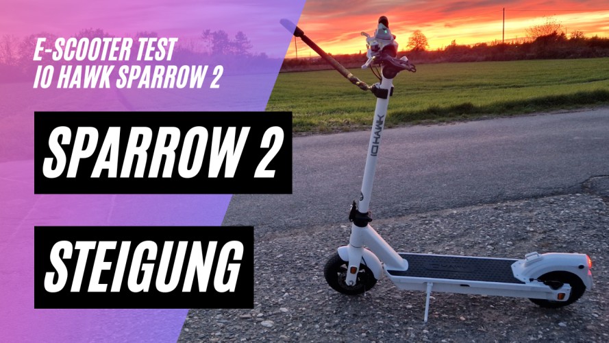 IO HAWK Sparrow 2 - Steigung und Performance (48V, 20AH, 500W)