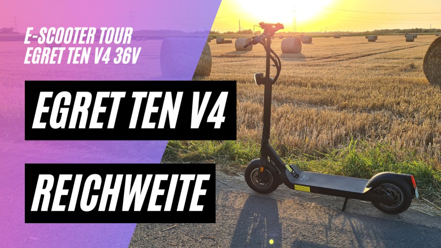 Egret Ten V4 36V Reichweitentest (36V; 10,4AH; 350W)
