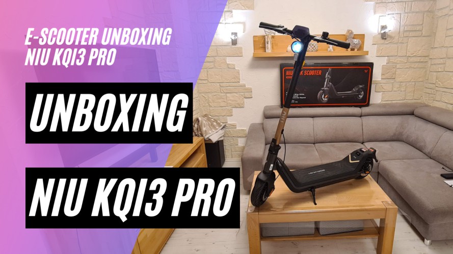 NIU KQi3 PRO - Unboxing (48V, 350W, 10,4AH, 486,7WH, 50km Reichweite, 100kg Zuladung)