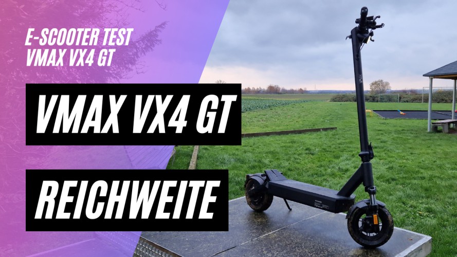 VMAX VX4 GT - Reichweitentest (500W; 48V; 23,2AH)