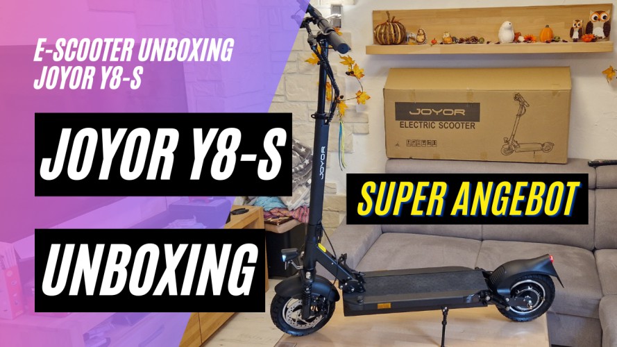 Joyor Y8-S - Unboxing und Probefahrt. - Nur 624€ - (48V, 26AH, 500W)